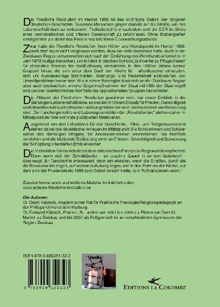 Rückseite des Buches "Akteure der Friedlichen Revolution" von Edmund Käbisch mit einem Geleitwort von Joachim Gauck