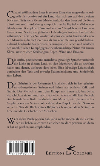 Rückseite des Buches "Die Cévennen. Ein Garten Israels" von Patrick Cabanel